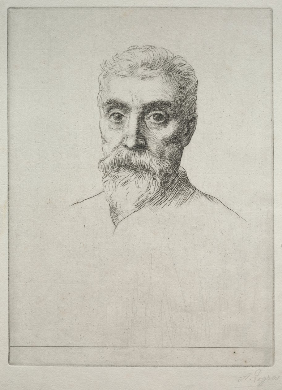 Portræt af Sir Hiram S. Maxim af Alphonse Legros