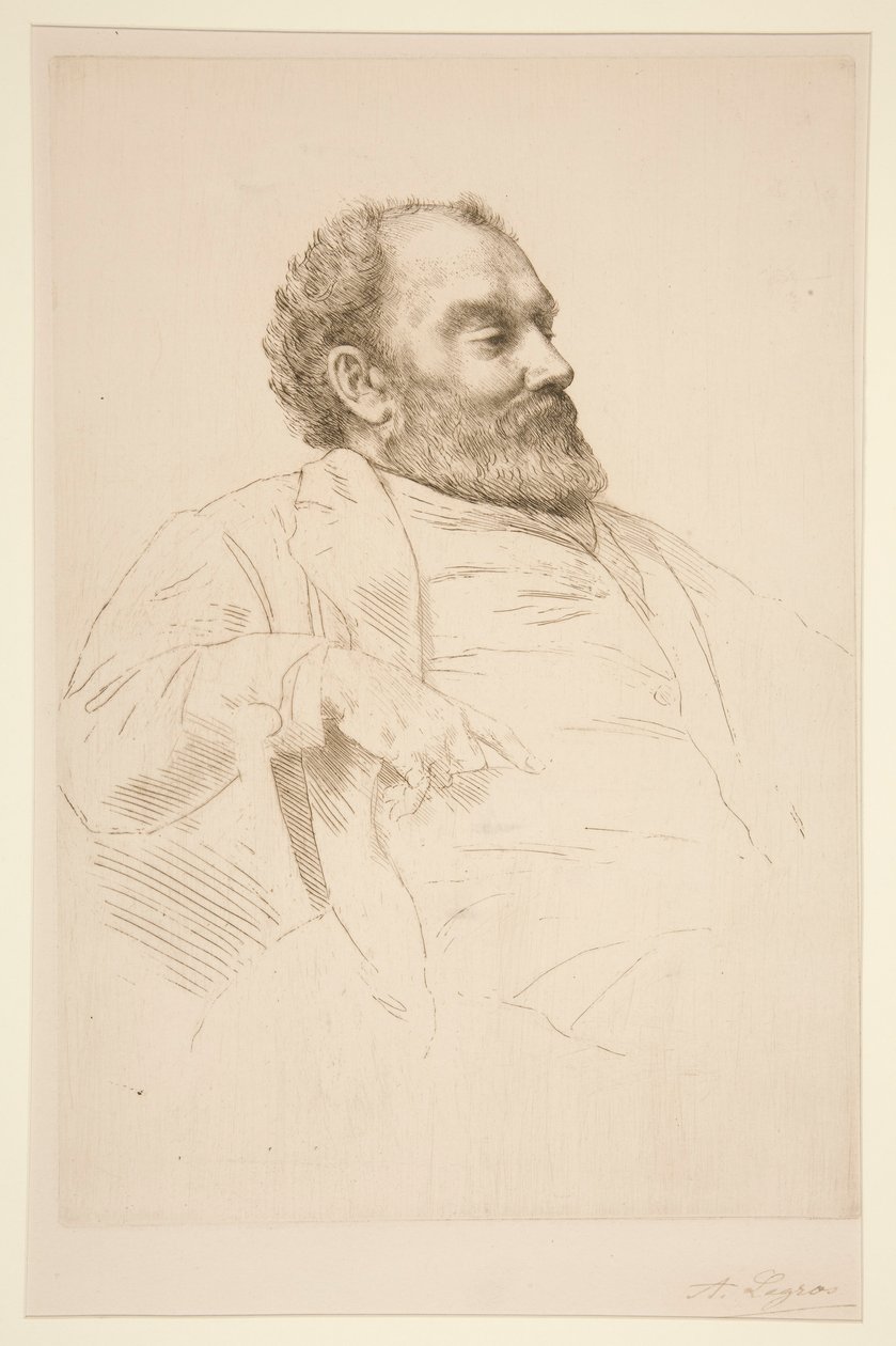 Portræt af Val Prinsep, R.A. af Alphonse Legros