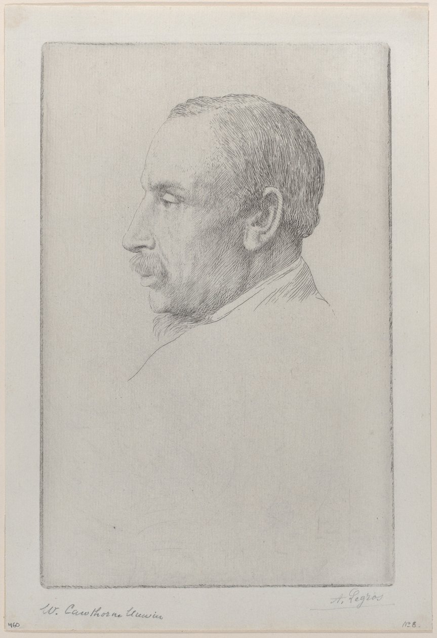 Portræt af William Cawthorne Unwin, 1892. af Alphonse Legros