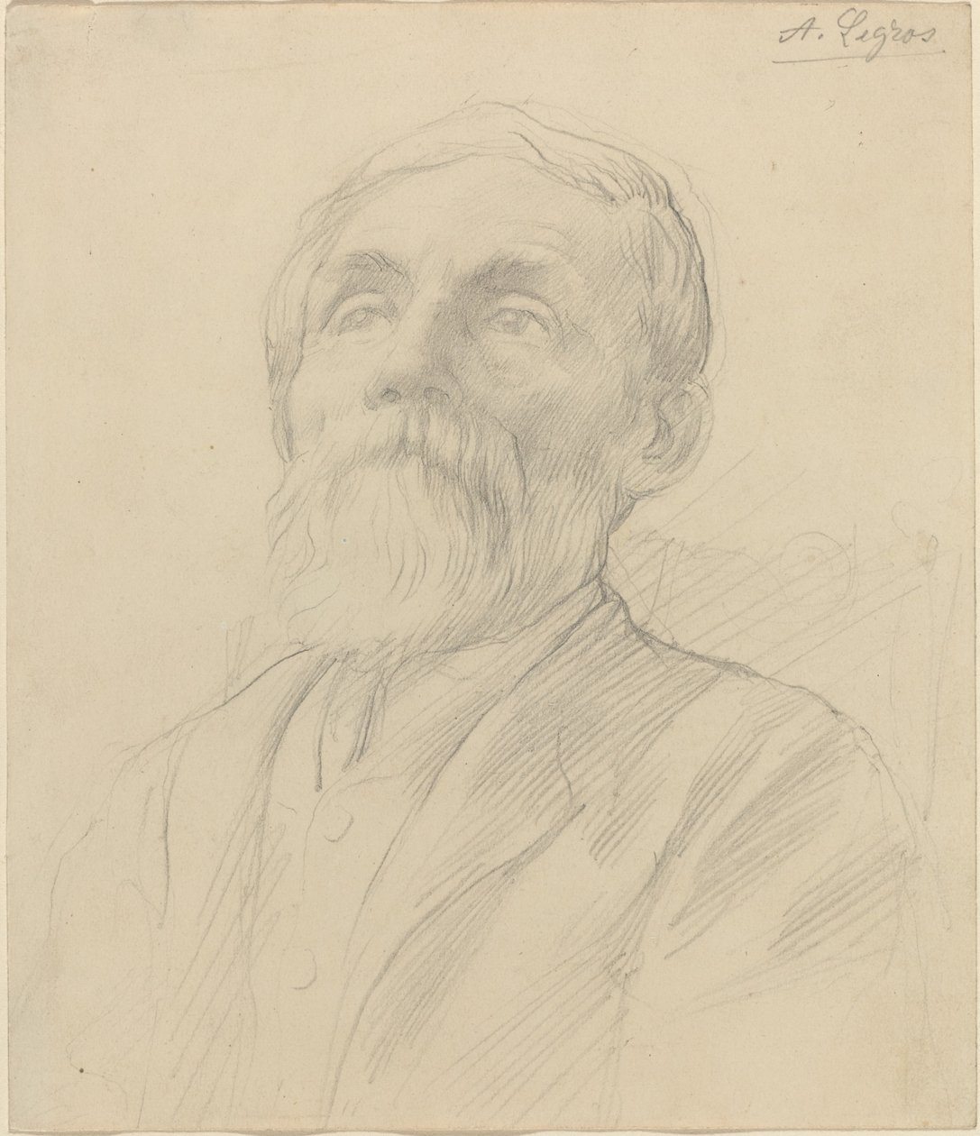 Portræt af en gammel mand. af Alphonse Legros