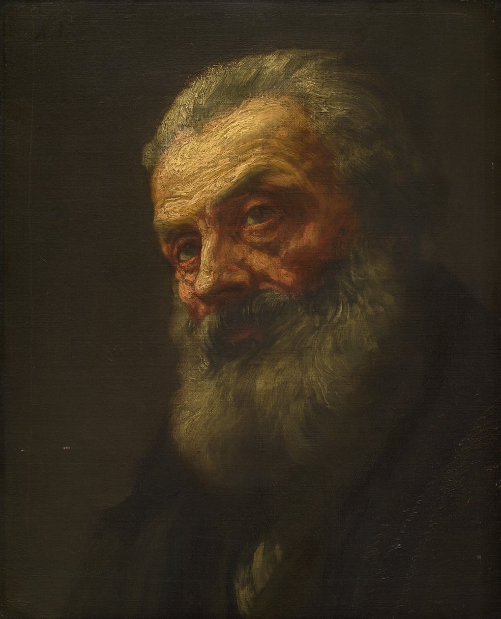 Portræt af en gammel mand, slutningen af det 19.-begyndelsen af det 20. århundrede. af Alphonse Legros