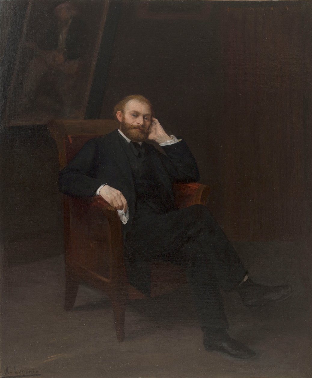 Portræt af kunstneren Édouard Manet 1832-1883, 1863. af Alphonse Legros