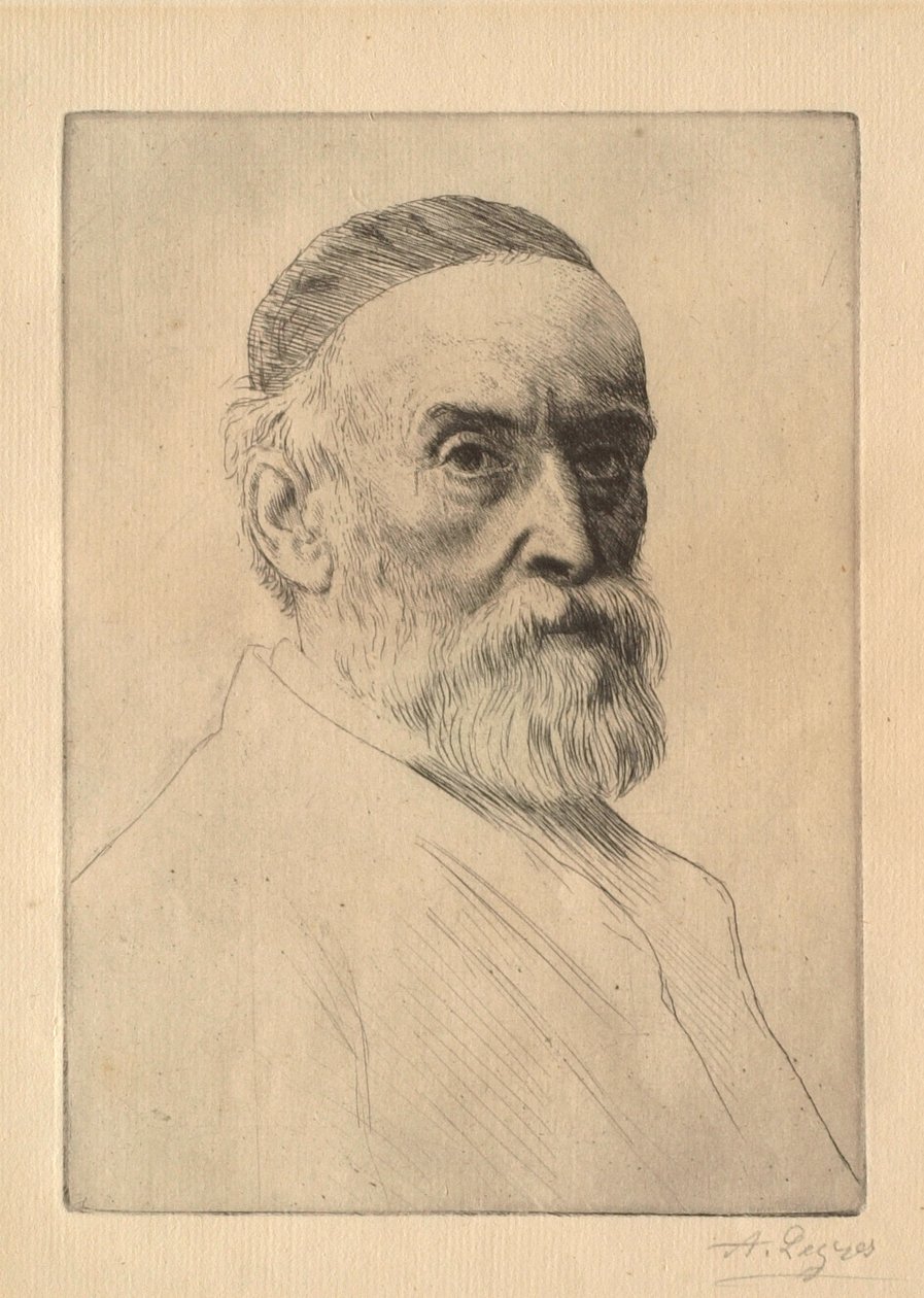 Portræt af maleren G. F. Watts (1817–1904) af Alphonse Legros