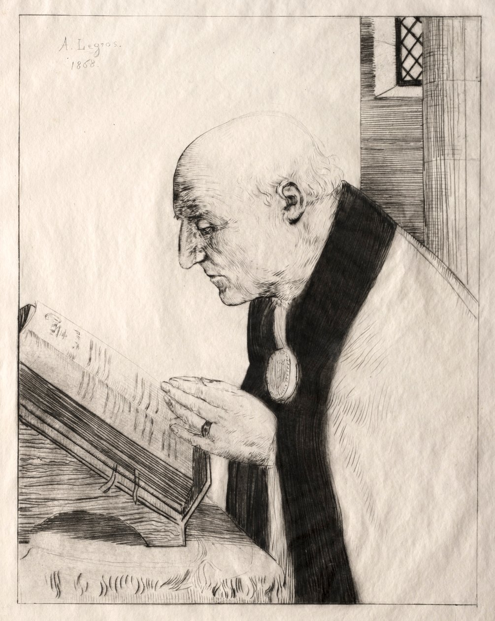 Læser kontoret, 1868. af Alphonse Legros