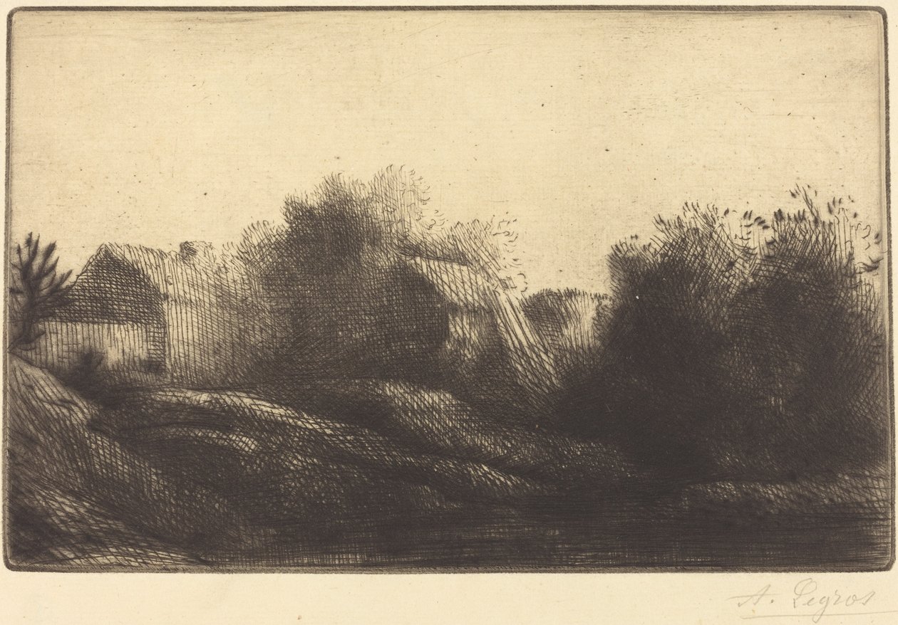 Remembrance of My Village (Souvenir de mon village) af Alphonse Legros