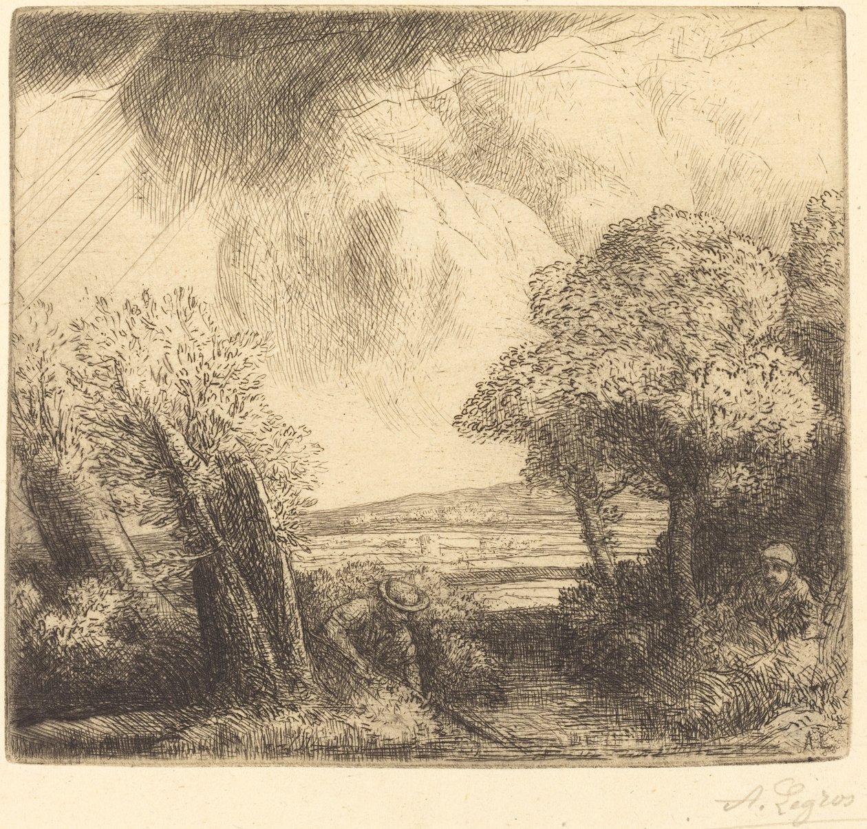 Erindring om søen ved Trastimene (Souvenir du lac de Trastimene) af Alphonse Legros