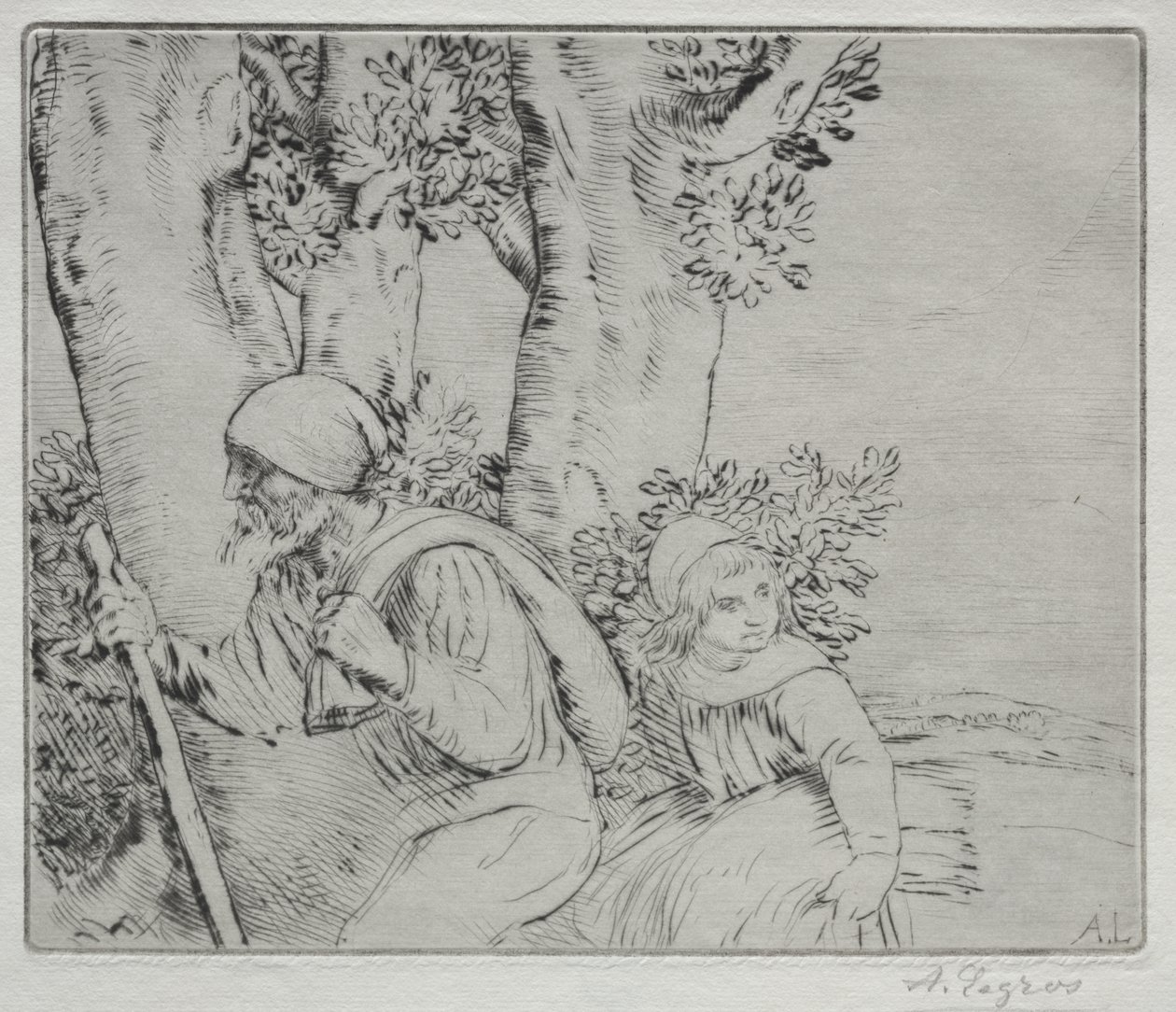 Retur fra marken (Le Retour des Champs-2. plade) af Alphonse Legros