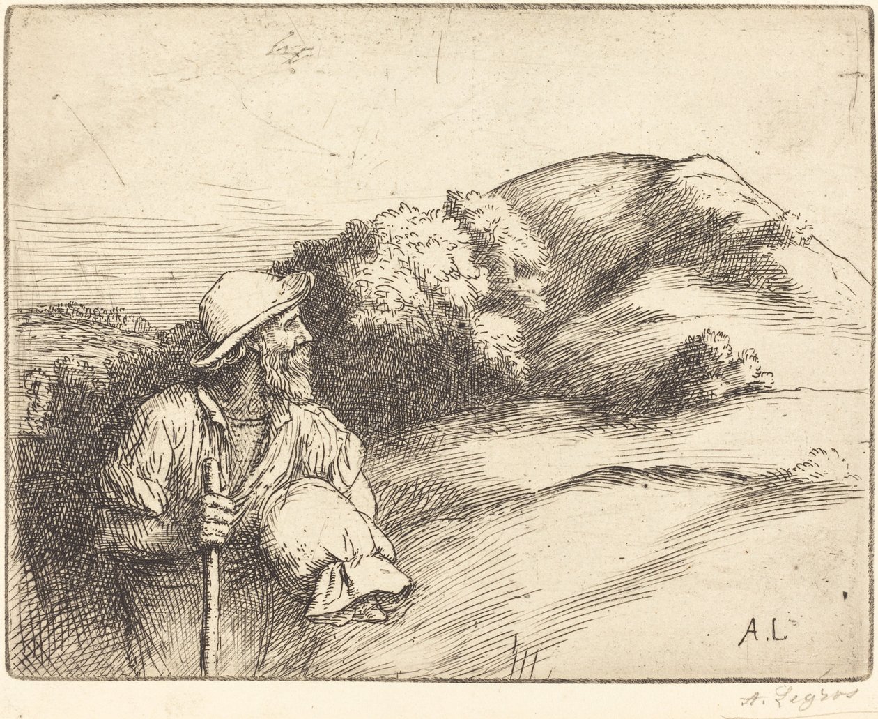 Retur fra markerne (Le retour des champs) af Alphonse Legros