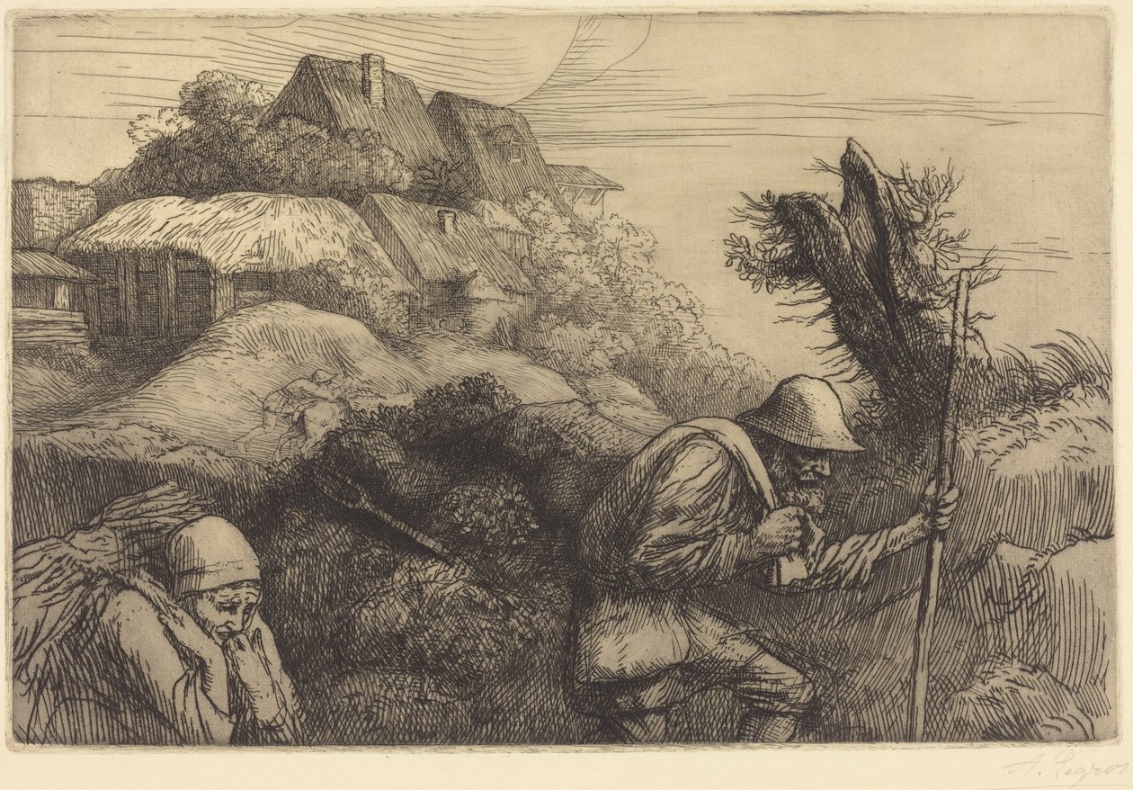 Return from the Woods (Hjemkomsten fra skoven) af Alphonse Legros