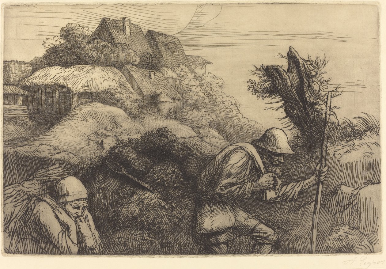 Retur fra skoven Træets tilbagevenden. af Alphonse Legros