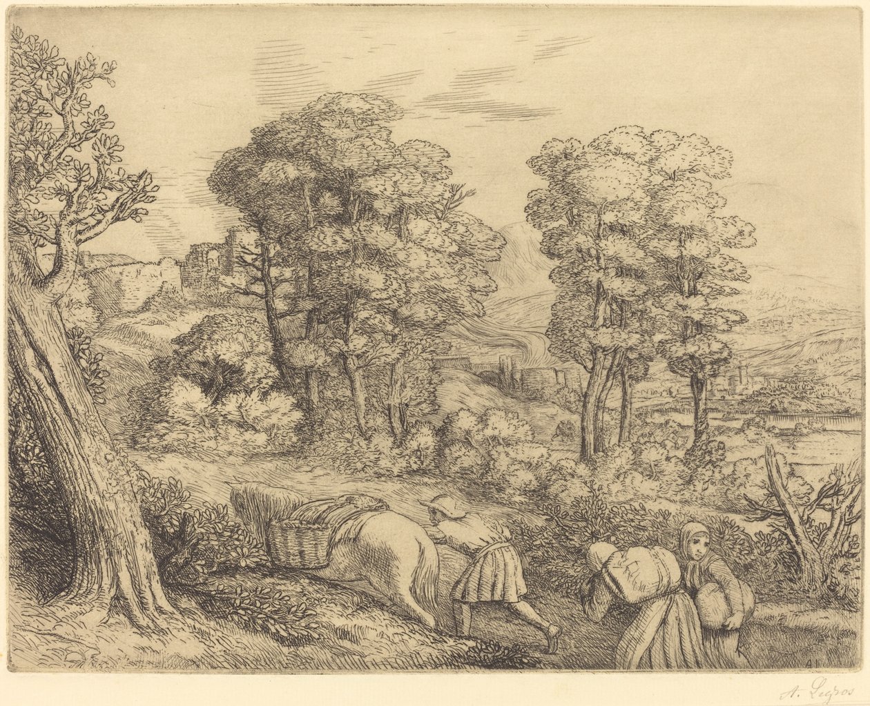 Vend tilbage til gården (Le retour a la ferme) af Alphonse Legros
