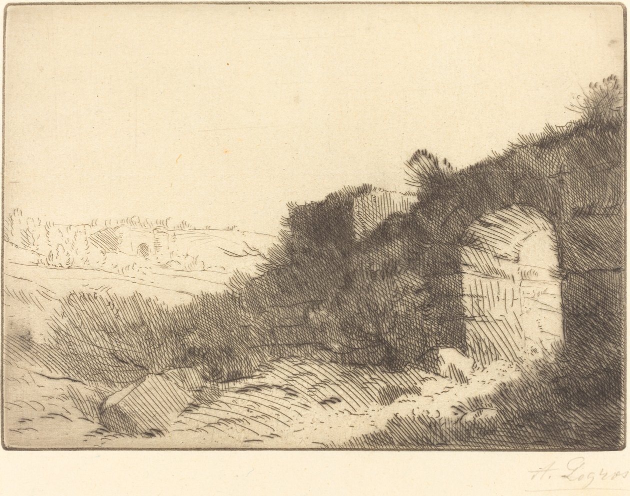 romersk ruin (Ruine romaine) af Alphonse Legros