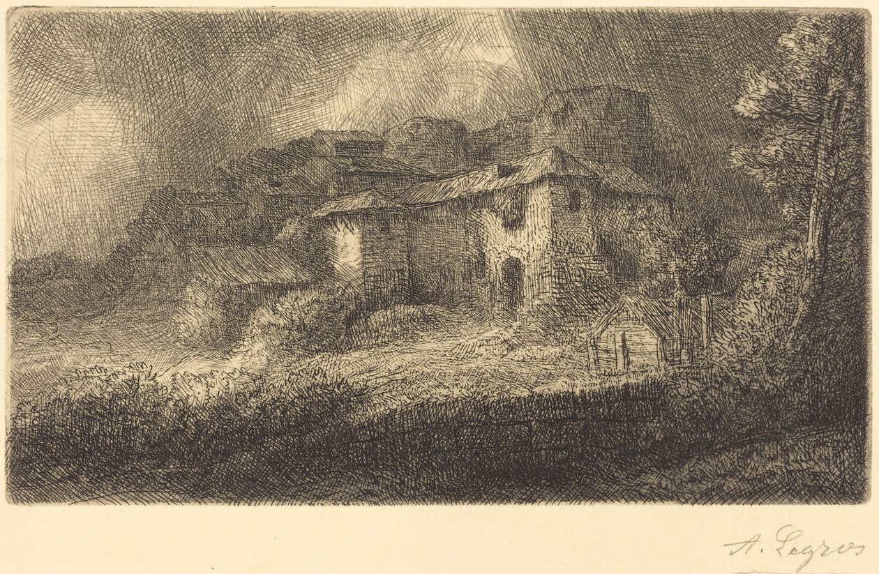 Ruiner af et slot af Alphonse Legros
