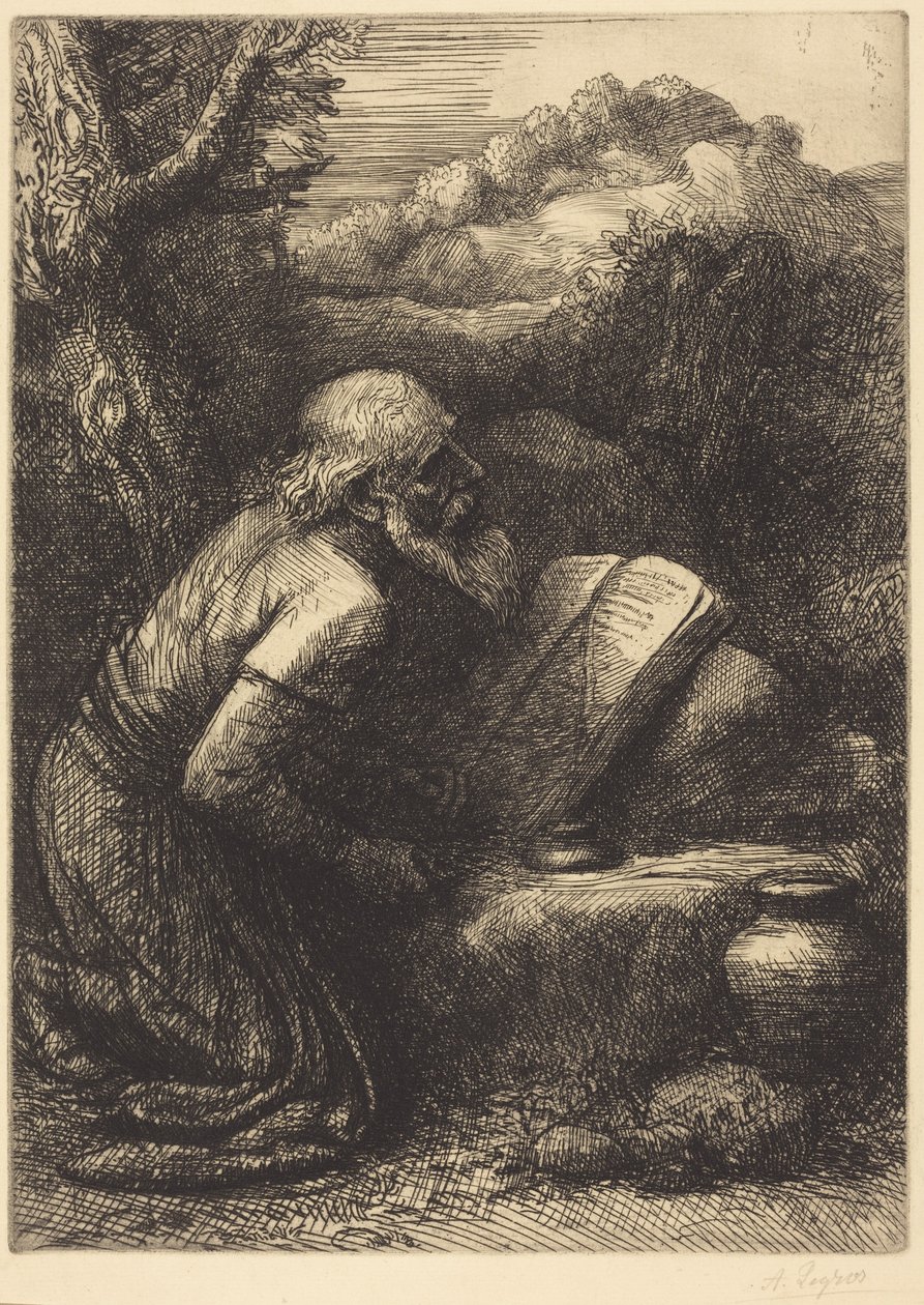 Sankt Hieronymus, 2. plade af Alphonse Legros