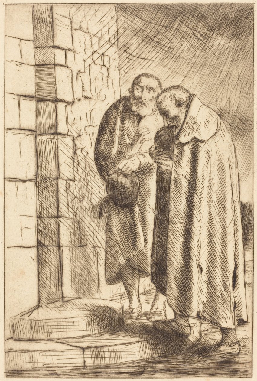 Sankt Peter og Sankt Paul ved M. Richards dør af Alphonse Legros