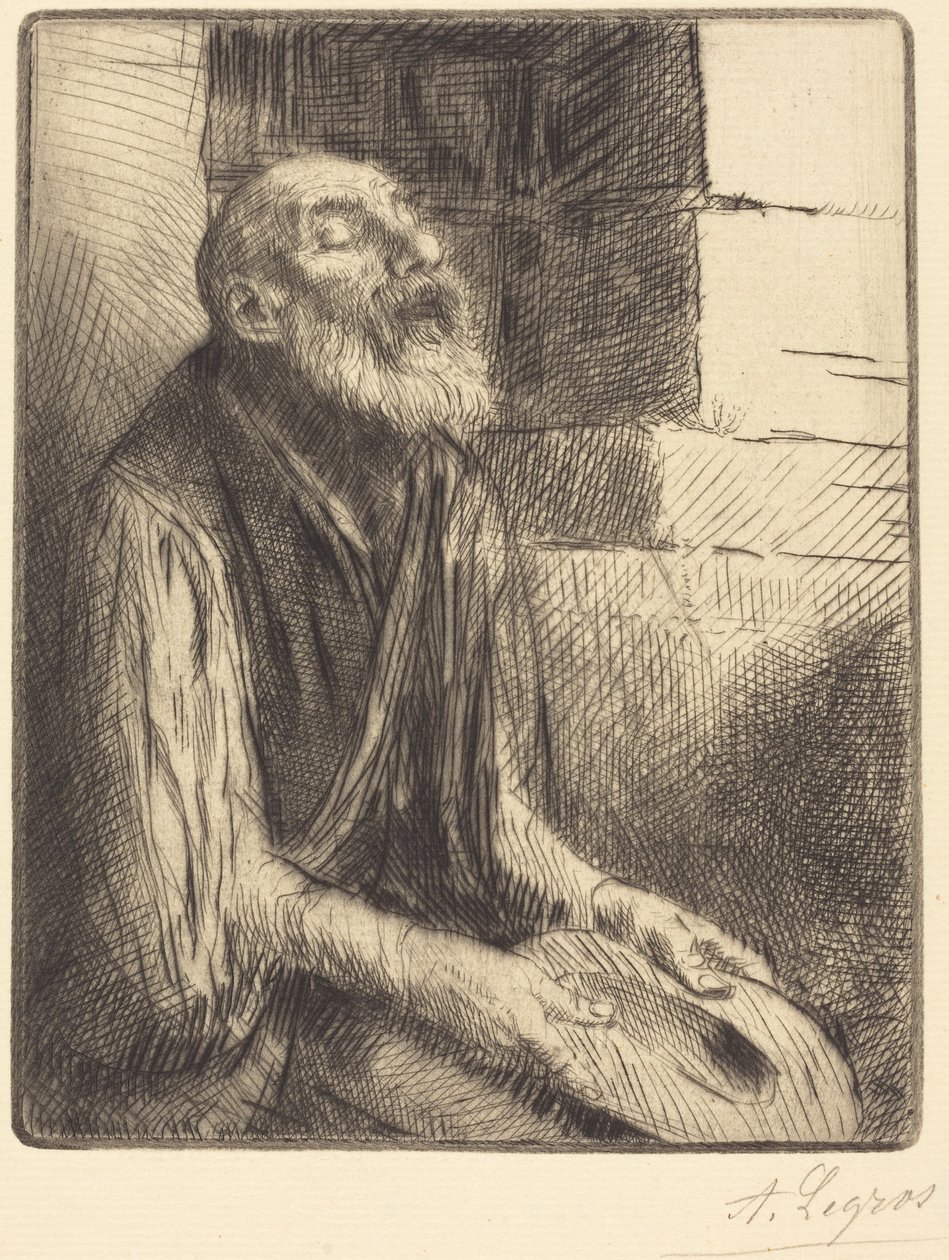 Den siddende tigger (Mendiant assis) af Alphonse Legros