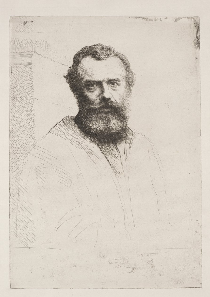 Selvportræt (tredje plade) af Alphonse Legros