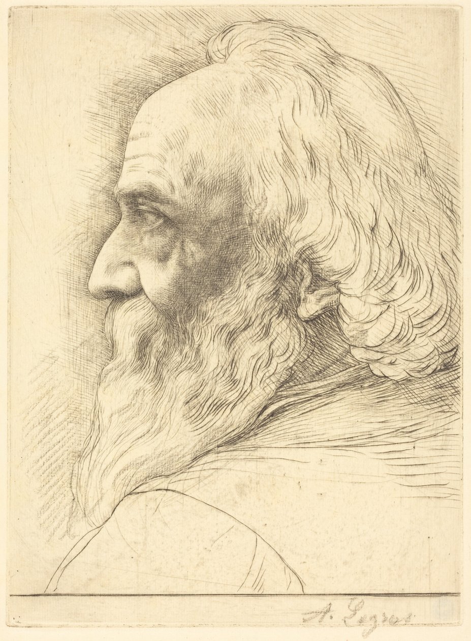 Selvportræt, 12. plade af Alphonse Legros