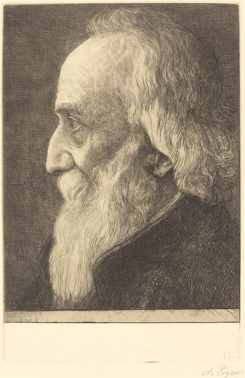 Selvportræt, 13. plade af Alphonse Legros