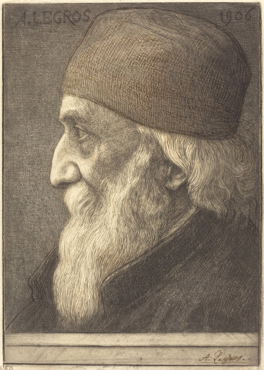 Selvportræt, 13. plade, 1906. af Alphonse Legros