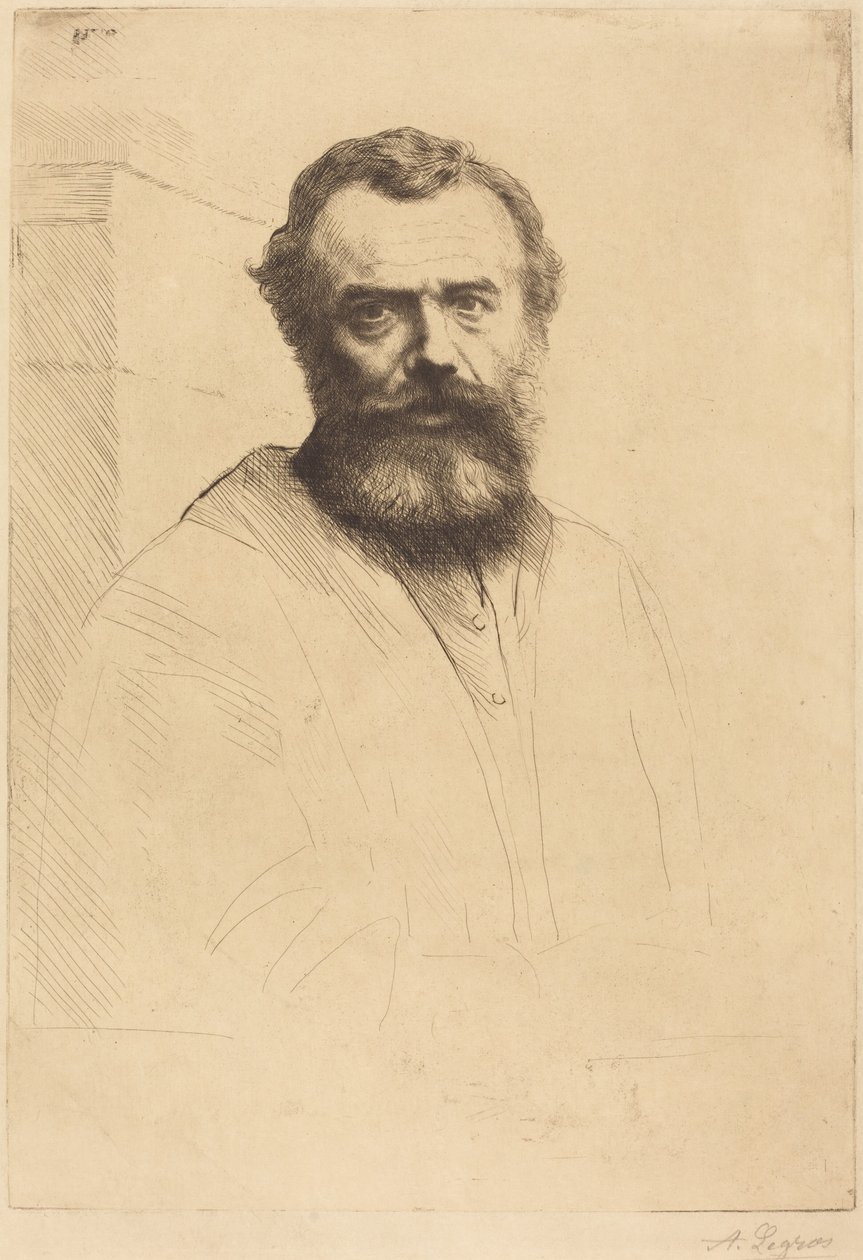 Selvportræt, 3. plade af Alphonse Legros