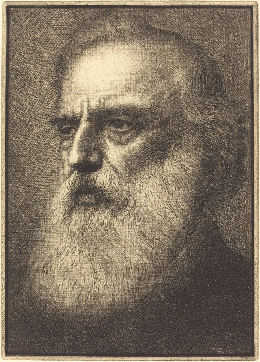 Selvportræt, 4. plade af Alphonse Legros