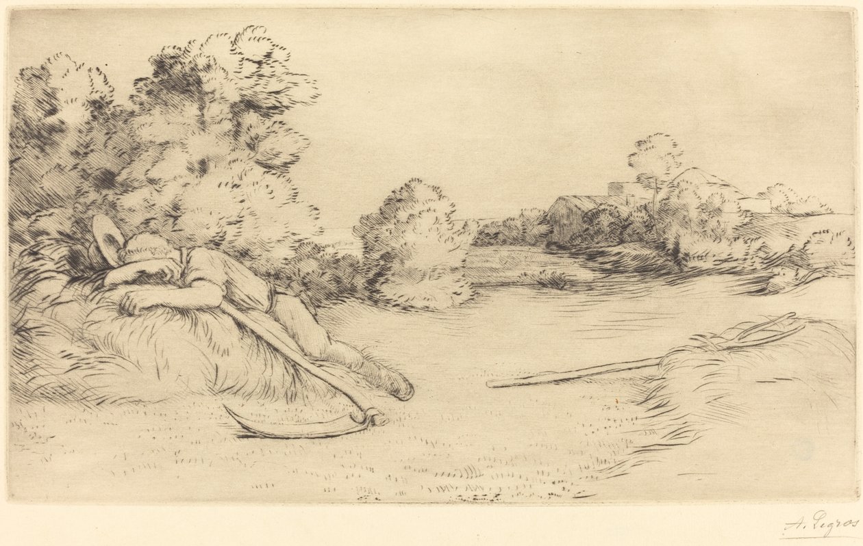 Siesta af en mejetærsker af Alphonse Legros