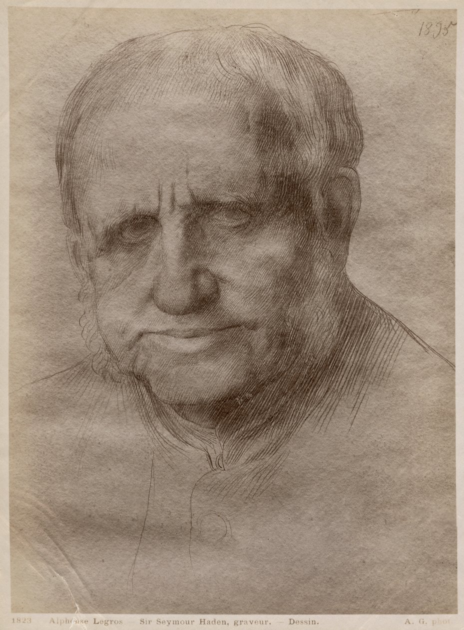 Sir Francis Seymour Haden, ætser, 1895 (guldspids på papir) (se også 414599) af Alphonse Legros