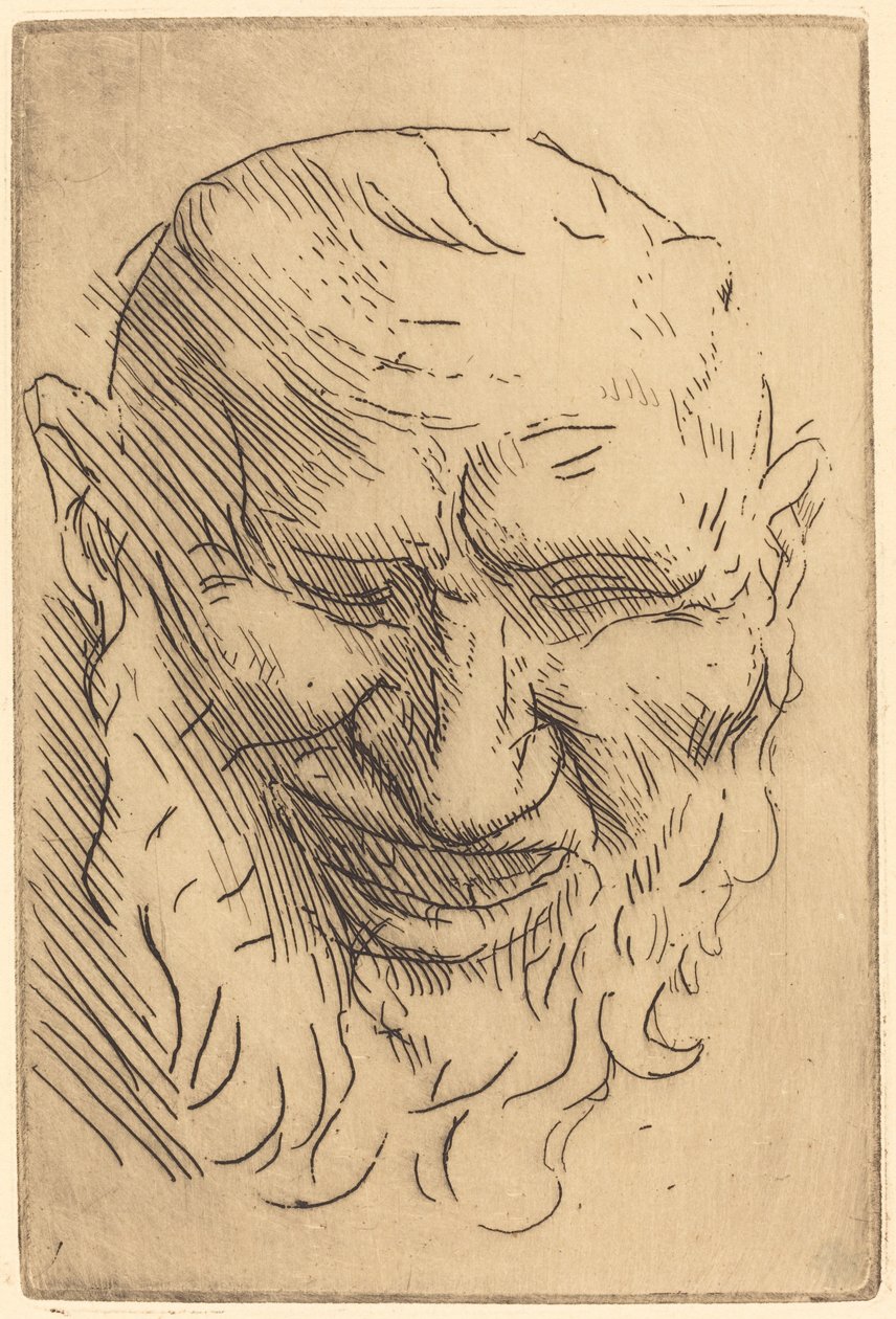 Lille Satyr maske af Alphonse Legros