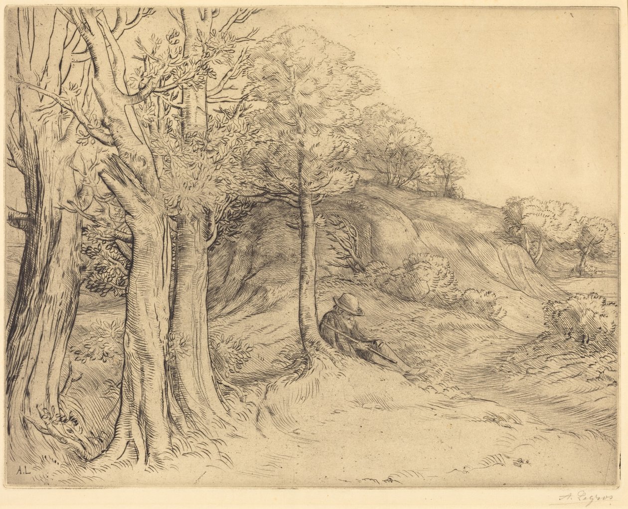 Ensomhed (Ensomhed (Landskab)) af Alphonse Legros