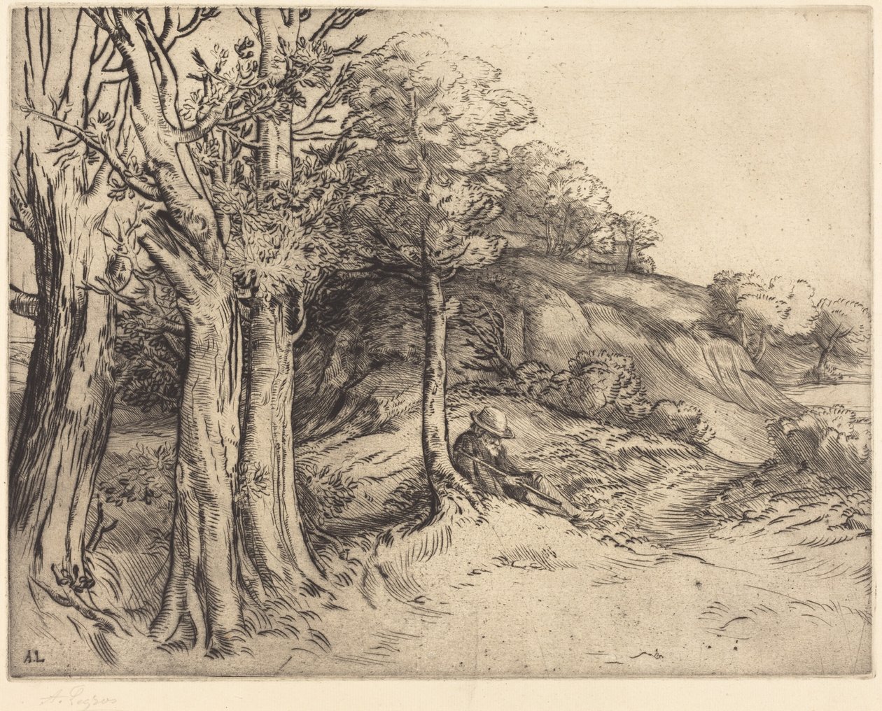 Ensomhed (Ensomhed (Landskab)) af Alphonse Legros