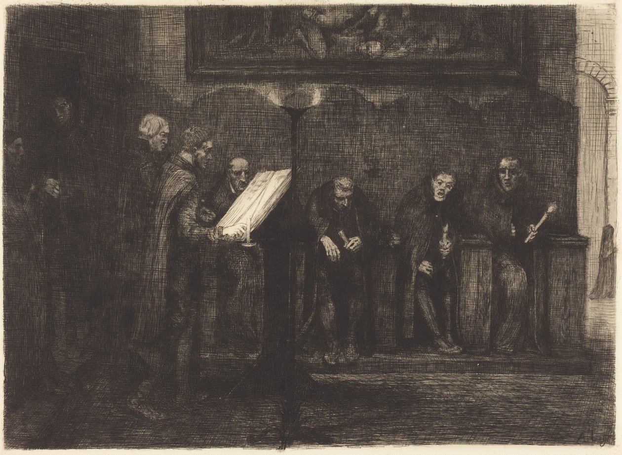 Spanish Singers (De spanske sangere) af Alphonse Legros