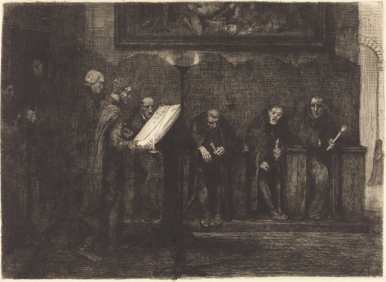Spanske sangere De spanske sangere, 1865. af Alphonse Legros