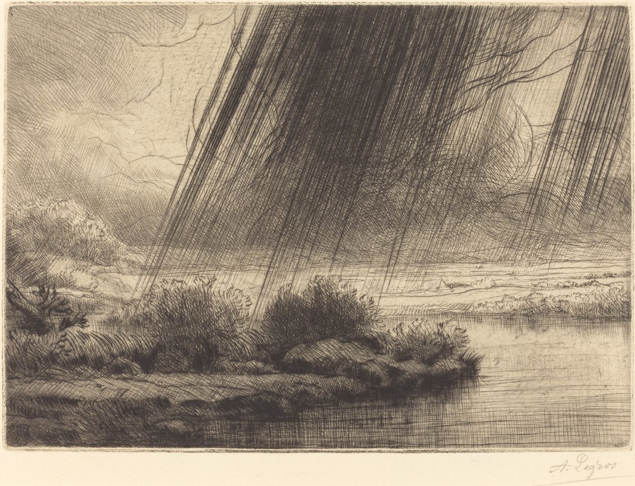 Storm af Alphonse Legros