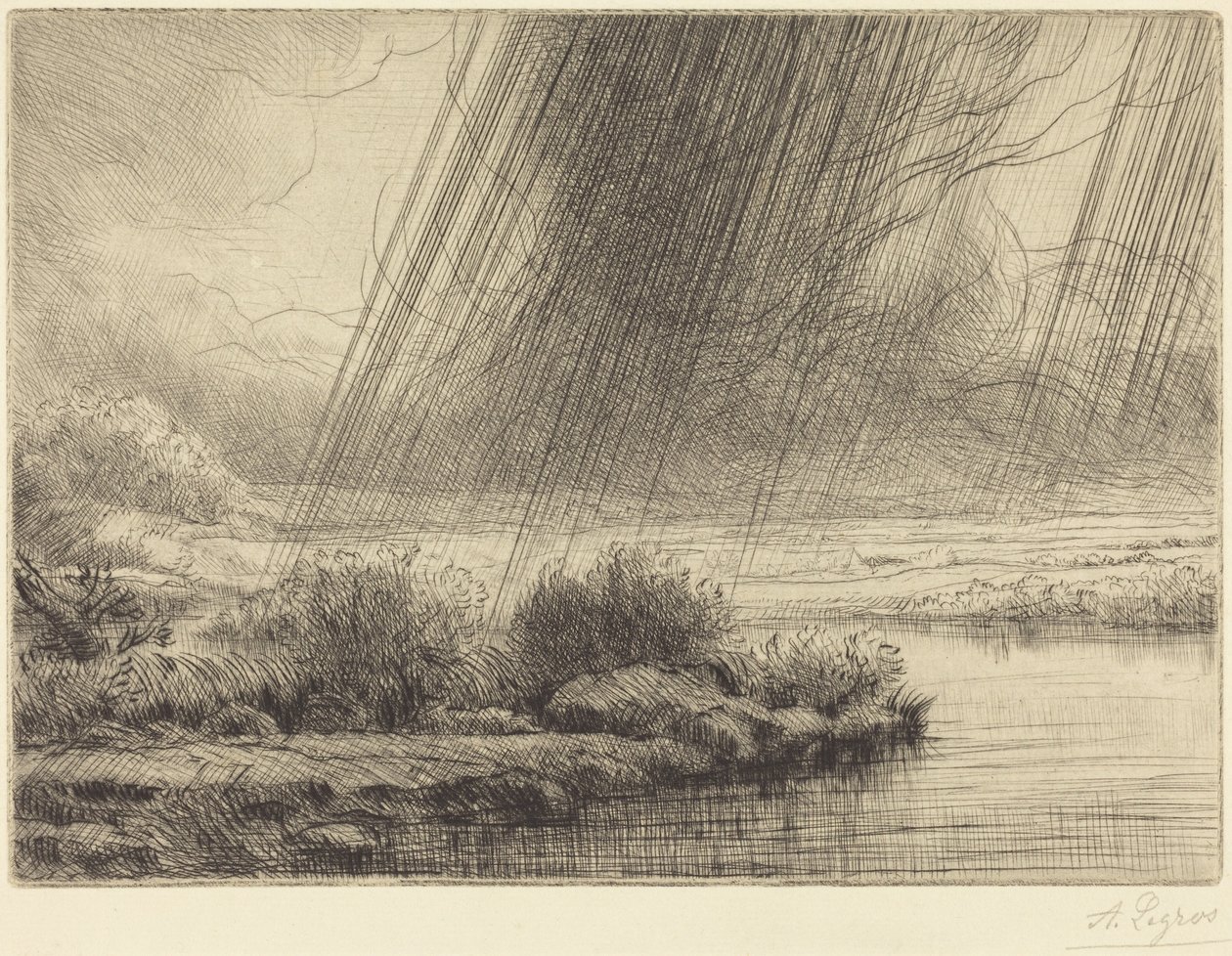 Storm (En storm) af Alphonse Legros