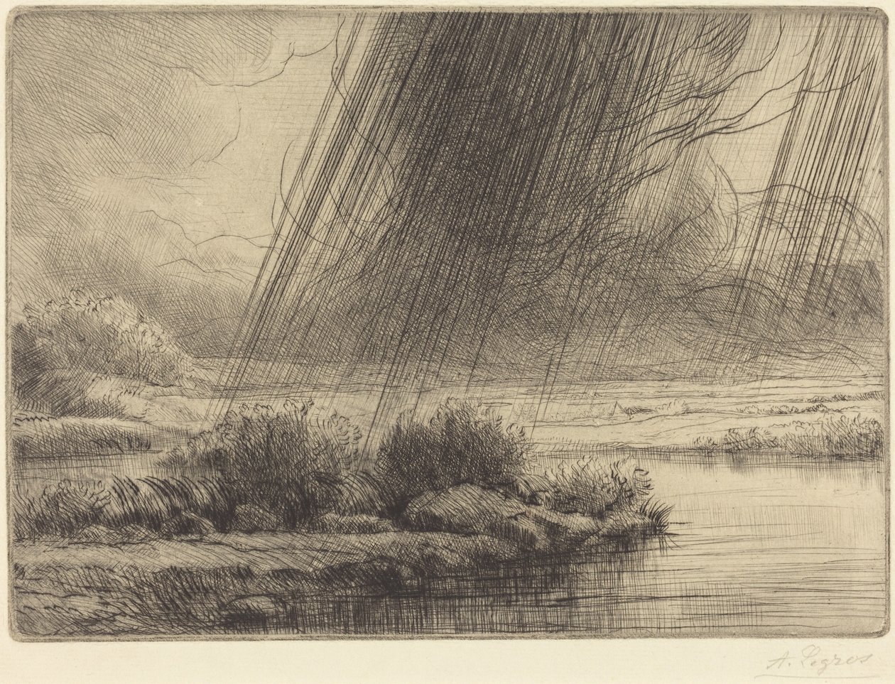 Storm (En storm) af Alphonse Legros