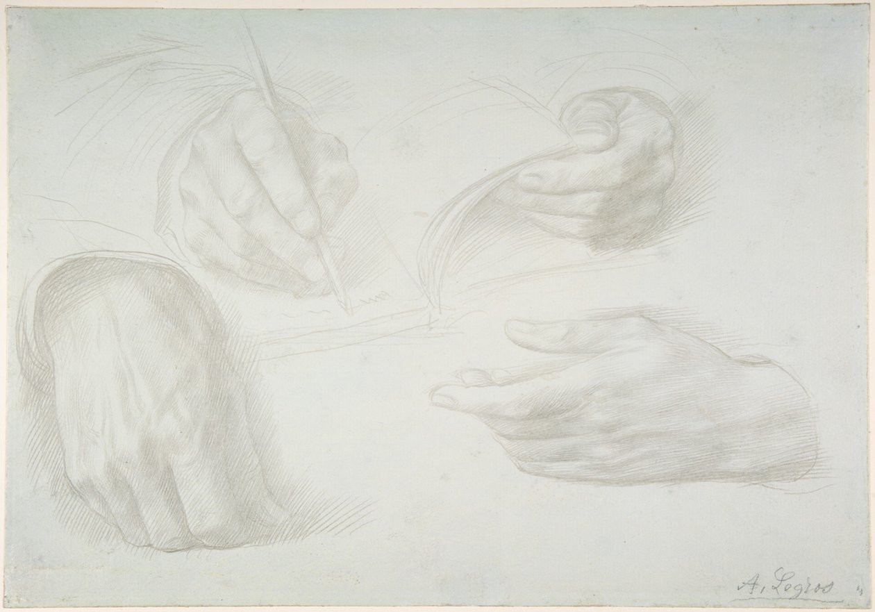 Håndstudier af Alphonse Legros