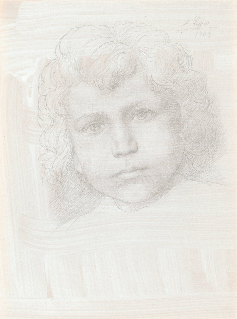 Undersøgelse af Amorhoved af en pige, 1904. af Alphonse Legros