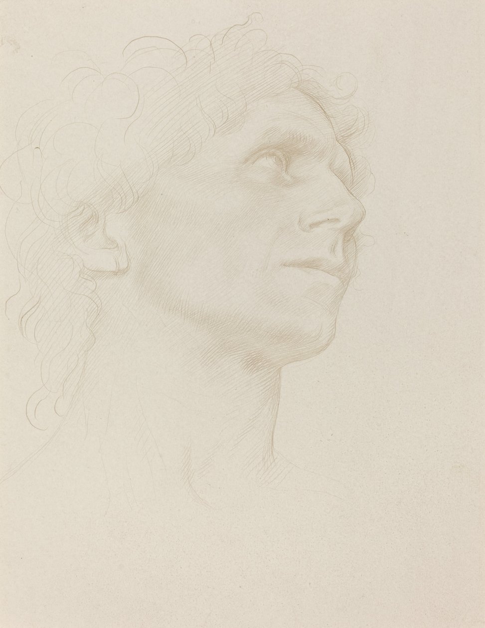 Studie af kvindens hoved, drejet til højre. af Alphonse Legros
