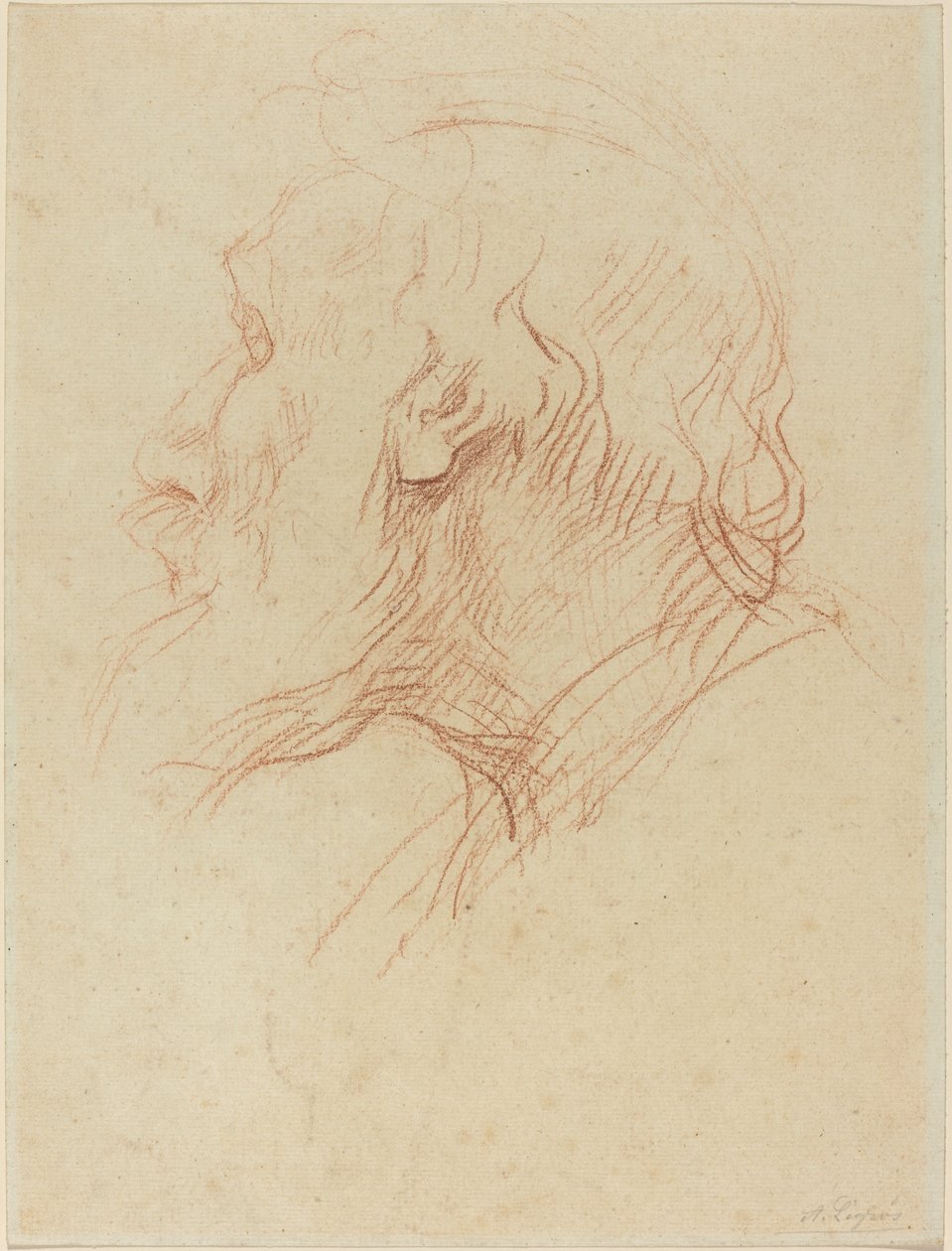 Studie af en tigger af Alphonse Legros