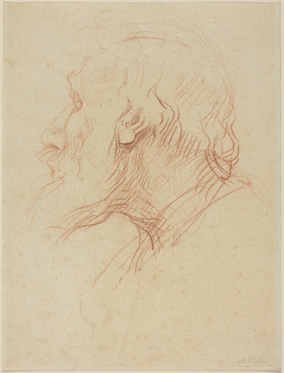 Studie af en tigger af Alphonse Legros