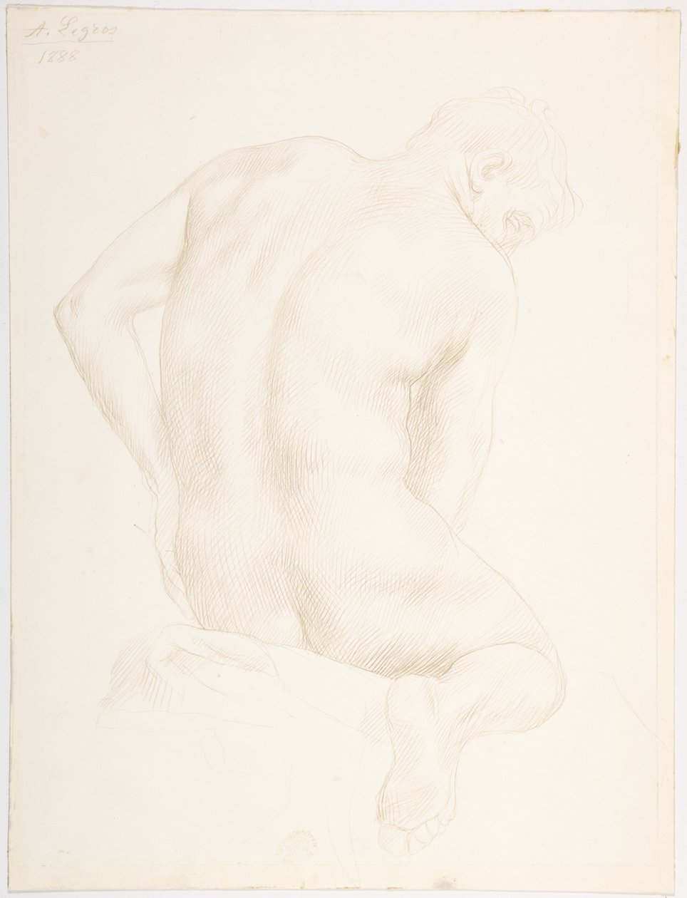 Studie af en figur af Alphonse Legros