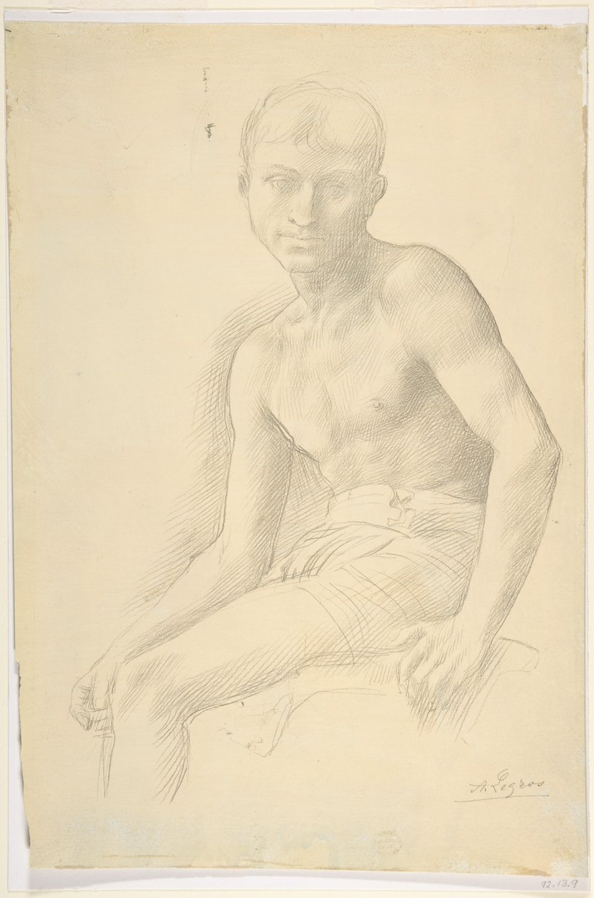 Studie af en figur af Alphonse Legros