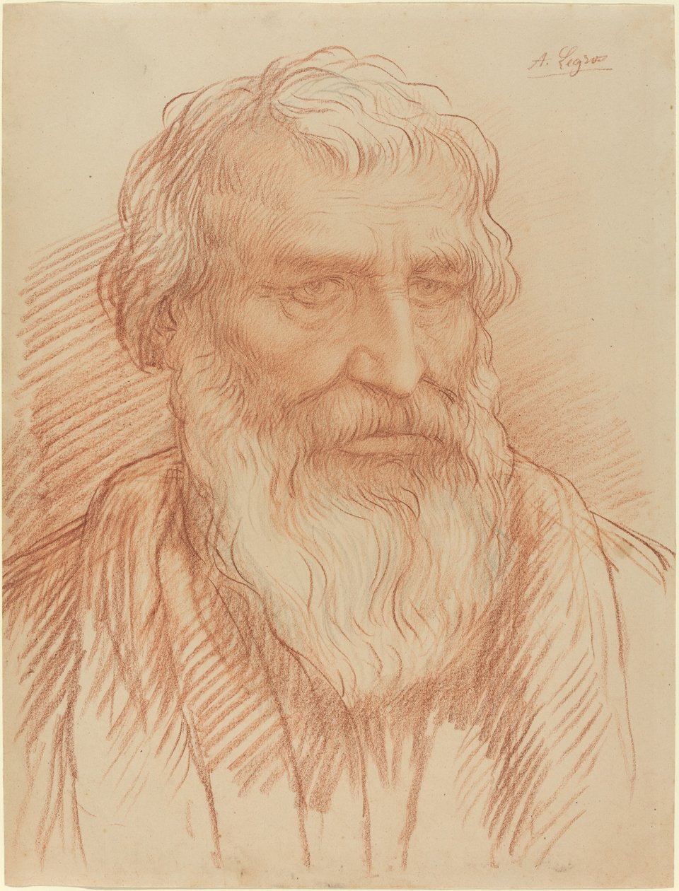 Studie af et hoved af Alphonse Legros