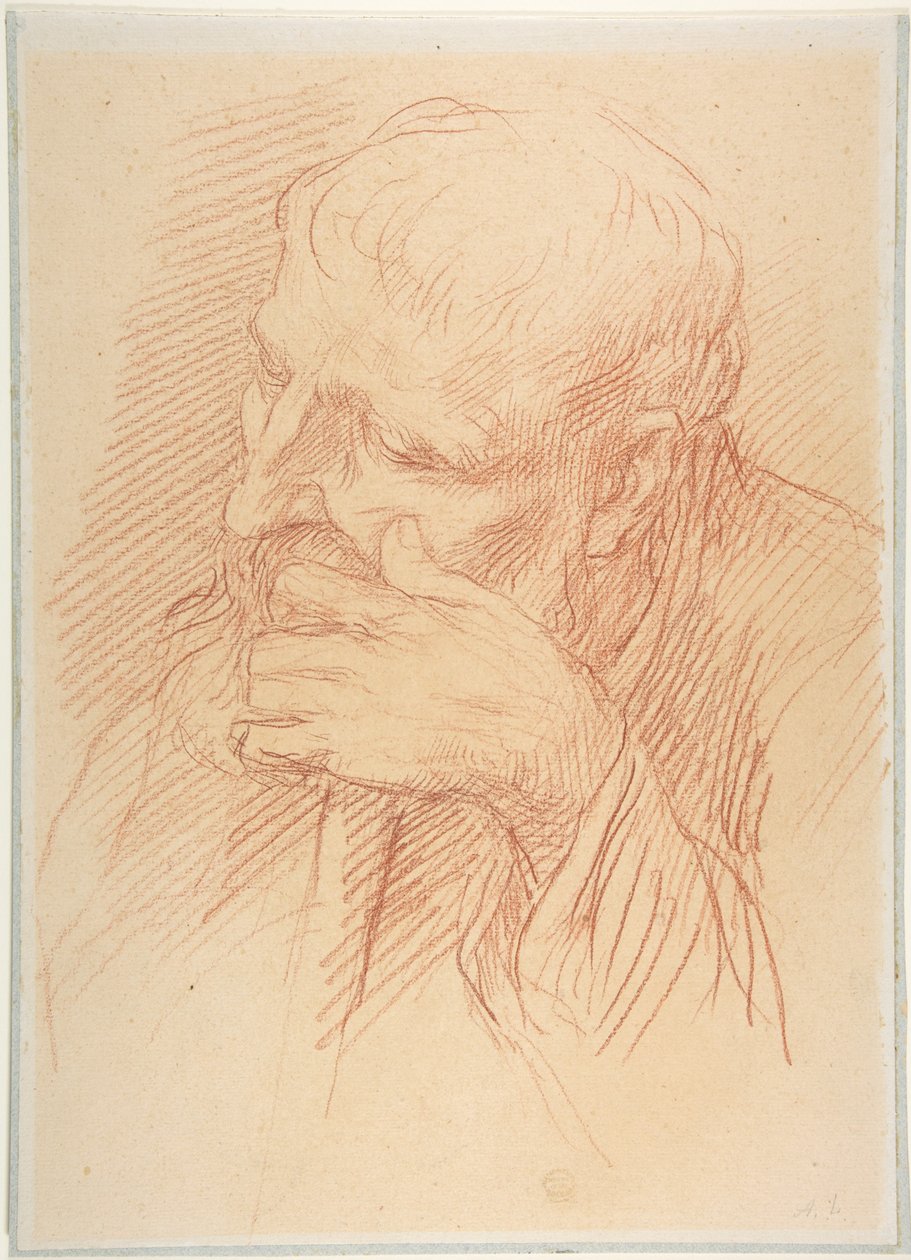 Studie af et hoved af Alphonse Legros