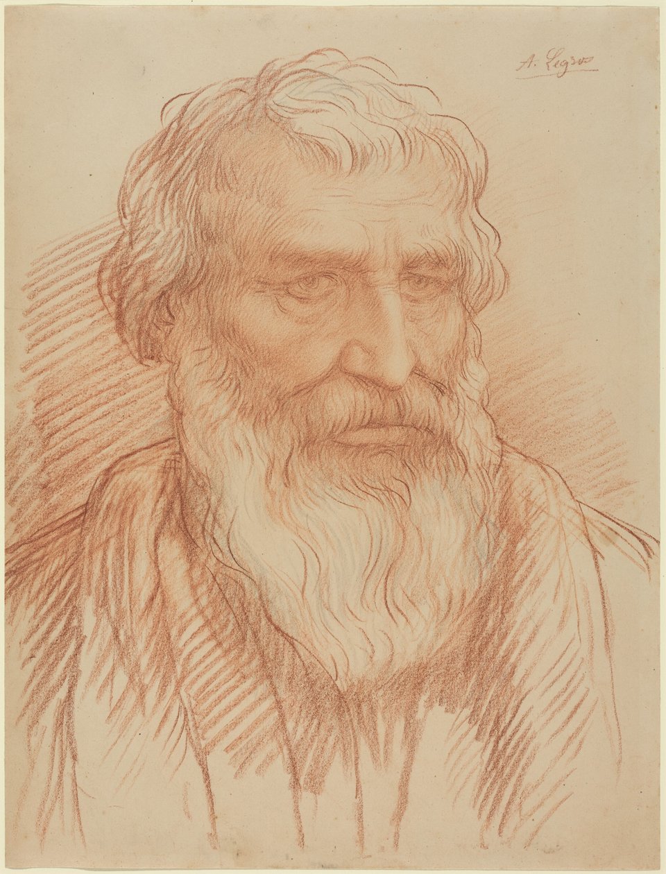 Studie af et hoved af Alphonse Legros