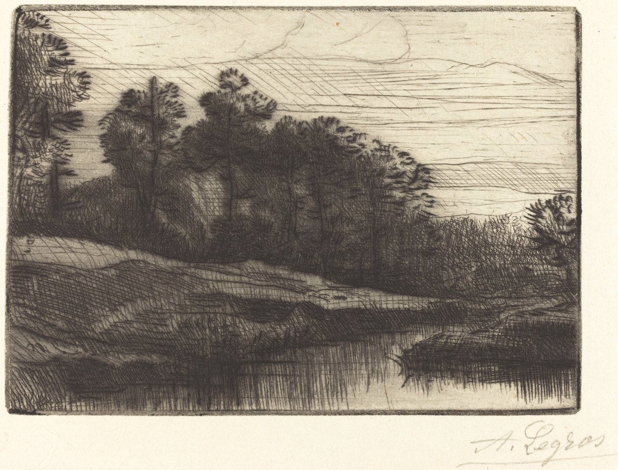 Solnedgang Aften Solnedgang. af Alphonse Legros