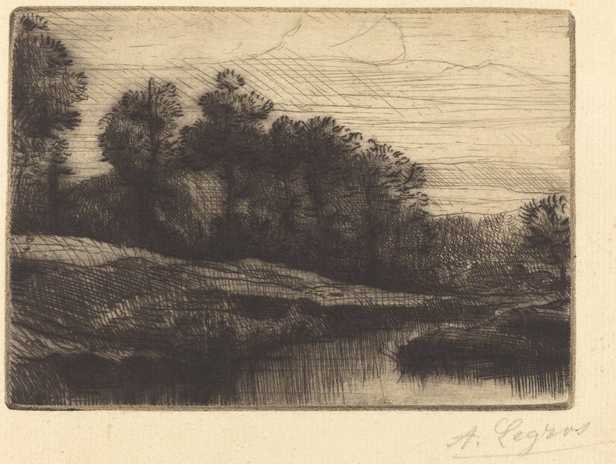 Solnedgang Aften Solnedgang. af Alphonse Legros