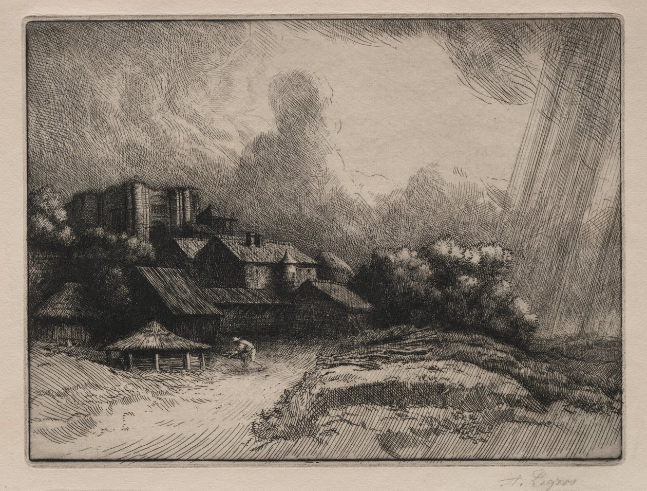 Klostergården. af Alphonse Legros