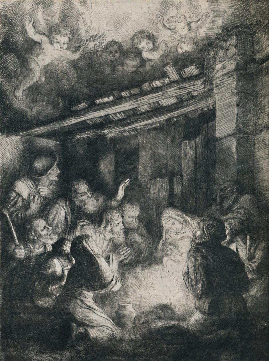 Hyrdernes tilbedelse, 1922. af Alphonse Legros
